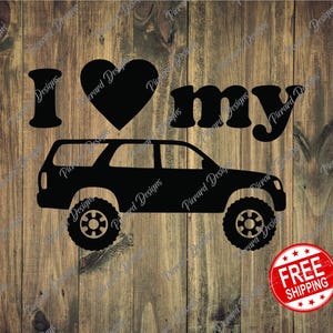 Toyota 4Runner Vinyl Decal: I Heart My 4Runner