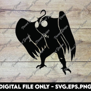 Mothman Silhouette - SVG, PNG, EPS Digitale Dateien