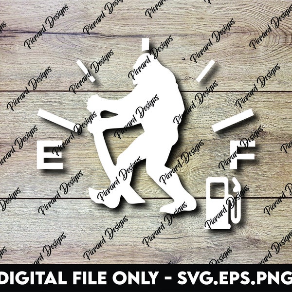 Bigfoot Sasquatch Gas Cap - SVG, PNG, EPS Digital Files