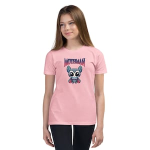 Cute Mothman Kids Shirt | Kawaii Cryptid T-Shirt for Boys & Girls | Youth Mothman Tee
