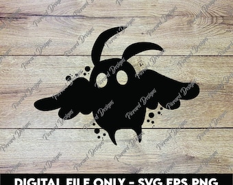 Mothman Silhouette - SVG, PNG, EPS Digital Files