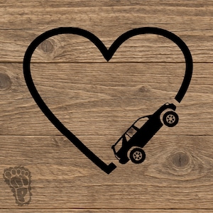 4th Gen Toyota 4Runner Heart Vinyl Sticker
