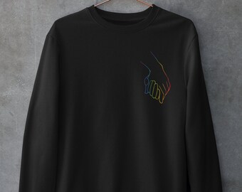Holding Hands Pride Sweatshirt | LGBTQ Rainbow Hoodie