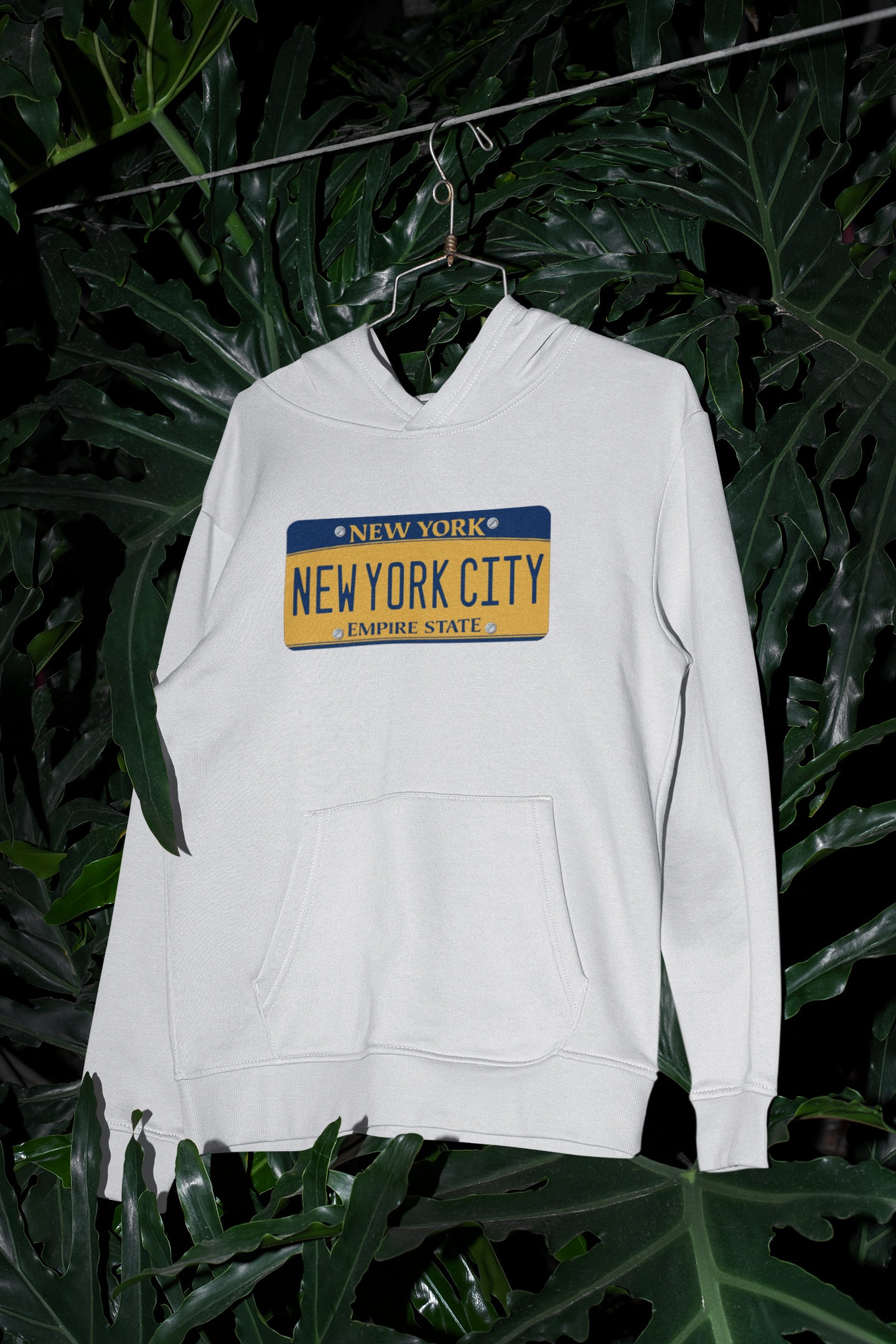 New York College Style Youth Hoodie - Kids Pullover Sweatshirt, 8 Oz, 40% Cotton 60% Polyester, Printed In USA