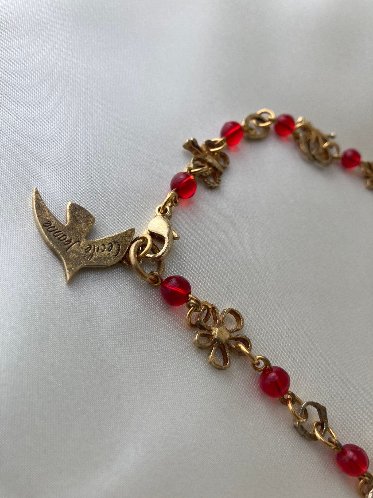 CÉCILE et JEANNE vintage gold tone necklace | Etsy