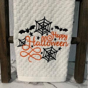 Happy Halloween towel.