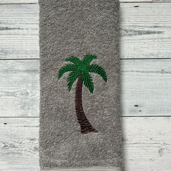 Palm Tree Hand Towel Etsy