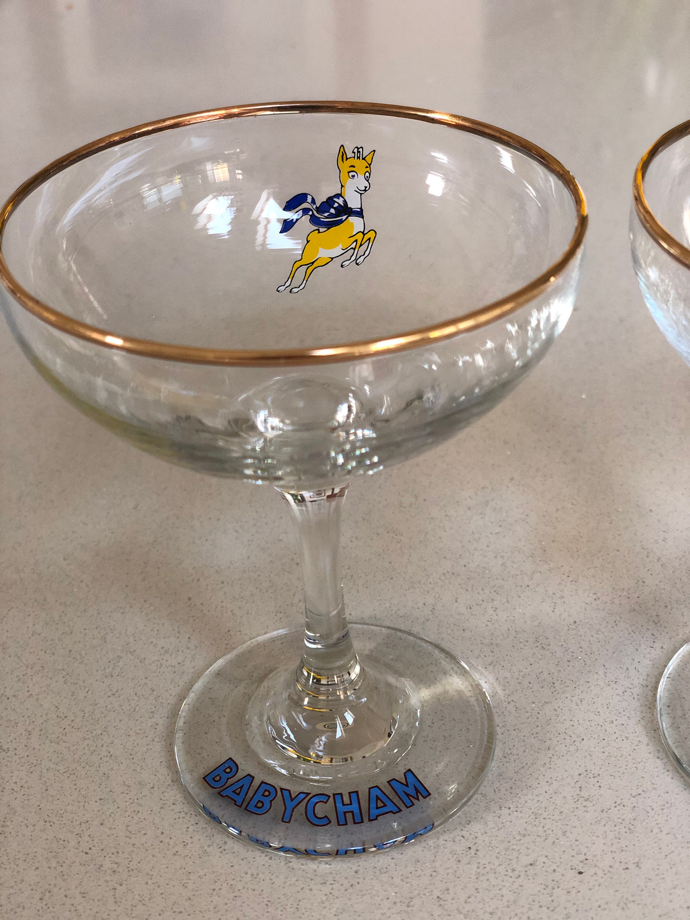 Set of 4 vintage 1970s Babycham glasses in A1 unused condition Etsy