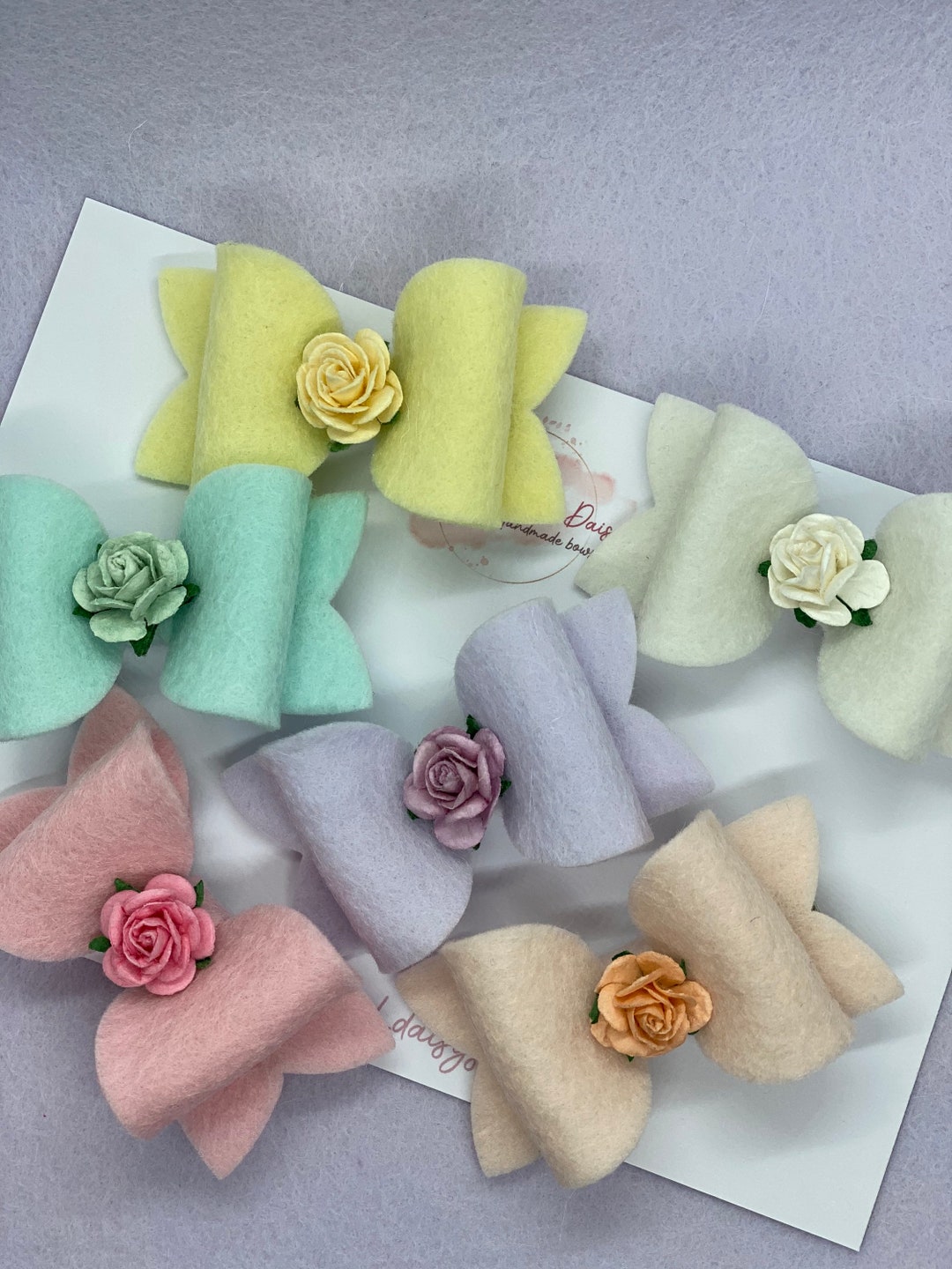 Pastel Hair Bows, Floral Hair Bow, Bow Sets, Pastel Hair Bows Etsy