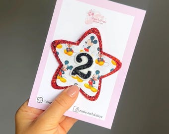 mickey mouse birthday badge, disney birthday badge