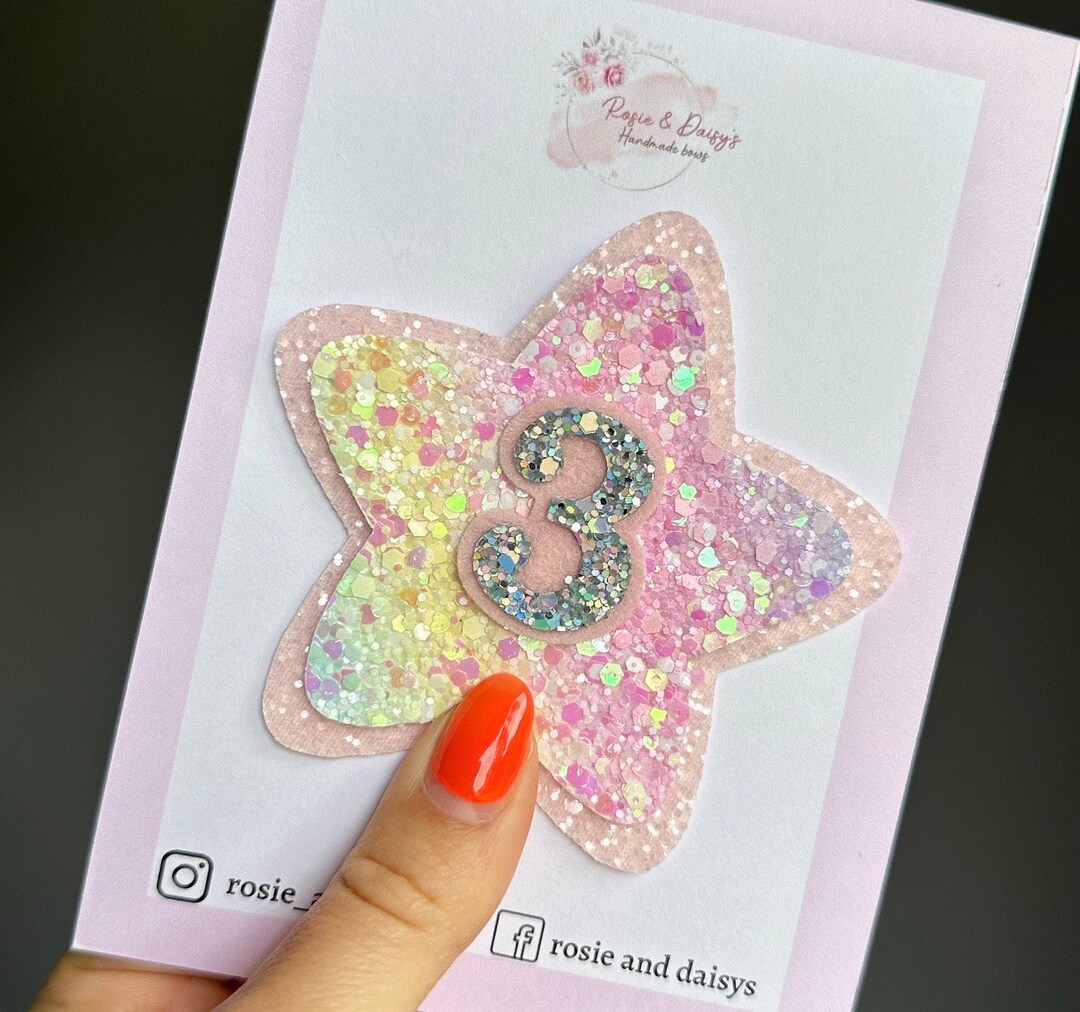 Rainbow Glitter Birthday Badge, Pink Glitter Birthday Badge - Etsy