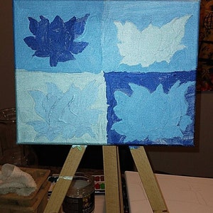 Compositie met tinten blauw-lotus