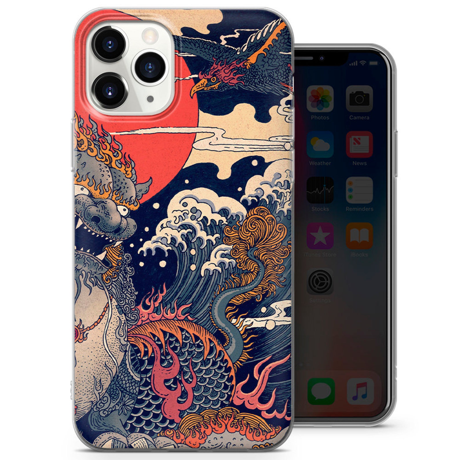 Japanese art phone case fits iPhone 6s78SEXrXs1112 Pro Etsy