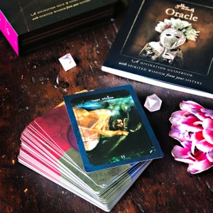 Navigate your inner journey with a 45 card oracle deck with copper gilding on the edges.