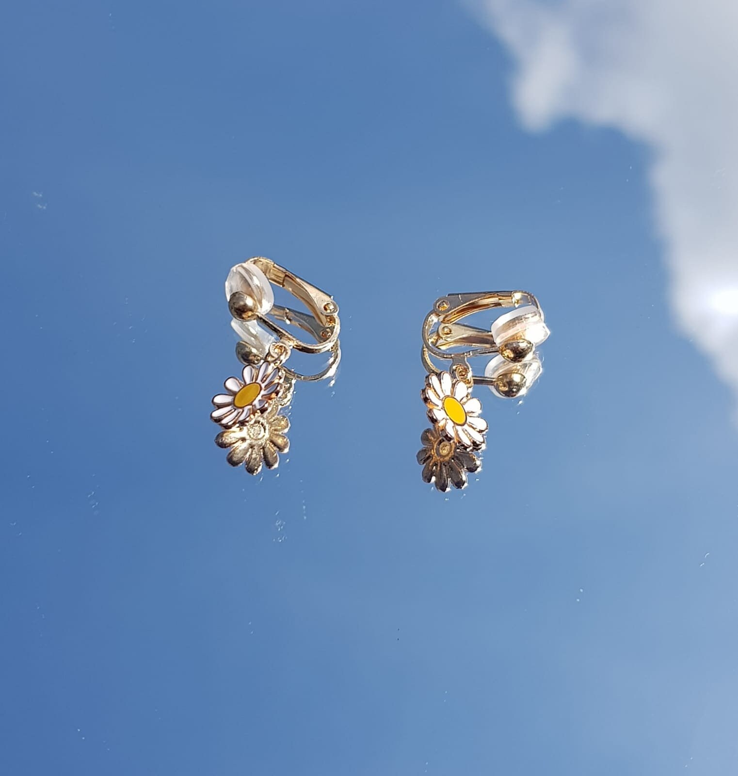 Blumenohrringe Gänseblümchen – Vintage-Design In Leuchtendem Gelb, Für Partys & Festivals