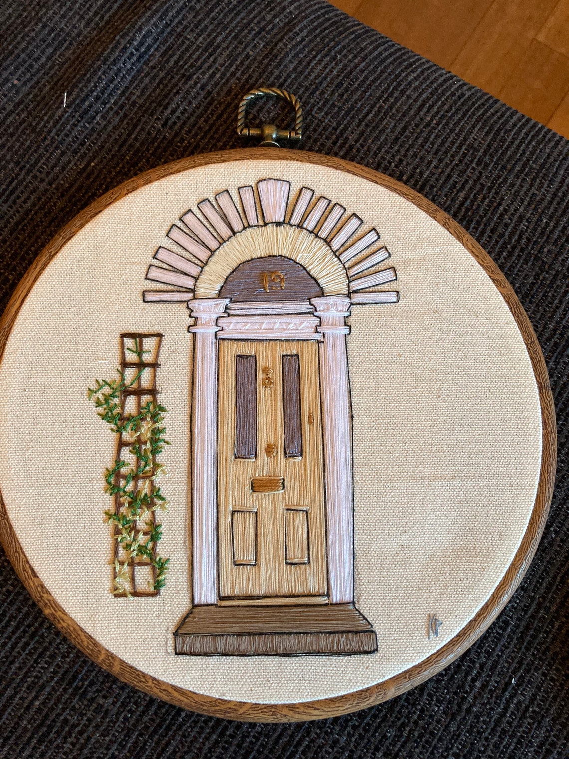 Custom handembroidered Architectural Feature Etsy