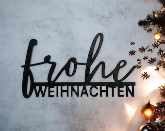 Merry Christmas lettering made of wood / in black, gold or natural / Merry Christmas / modern Christmas decoration / Advent wreath decoration