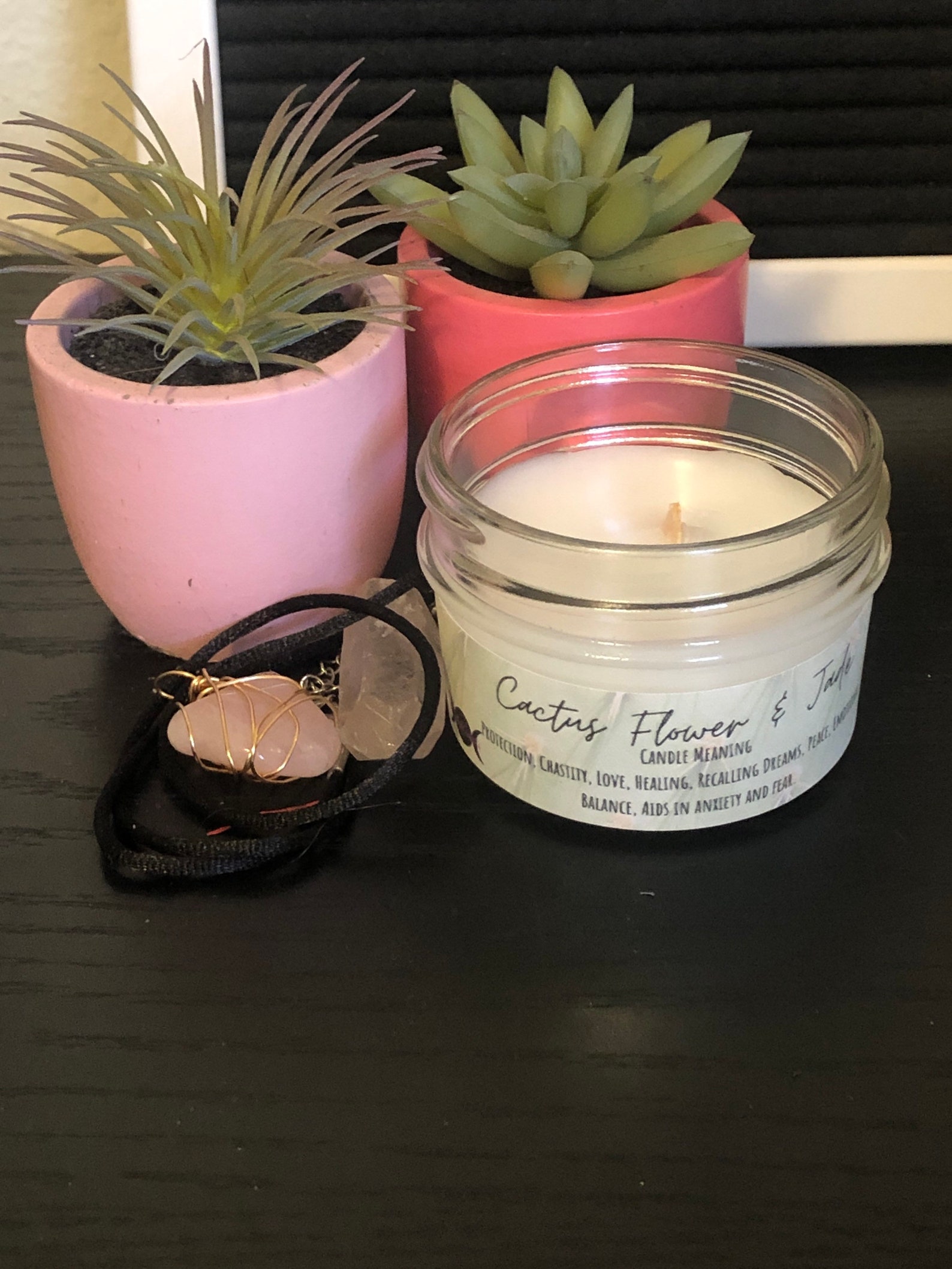 Cactus Flower and Jade 4oz Candle Etsy