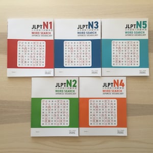 JLPT Japanischer Wortschatz Digitaler Download: Kanji-Leserätsel zum Beherrschen des Japanisch-Sprachkenntnisse-Tests, alle 5 Bücher