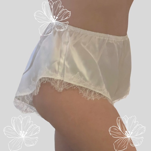 100% Silk High Waisted French Knickers . Multiple colours. Hand Made in Australia Worldwide Shipping. Vintage Inspired Sleepwear & Lingerie