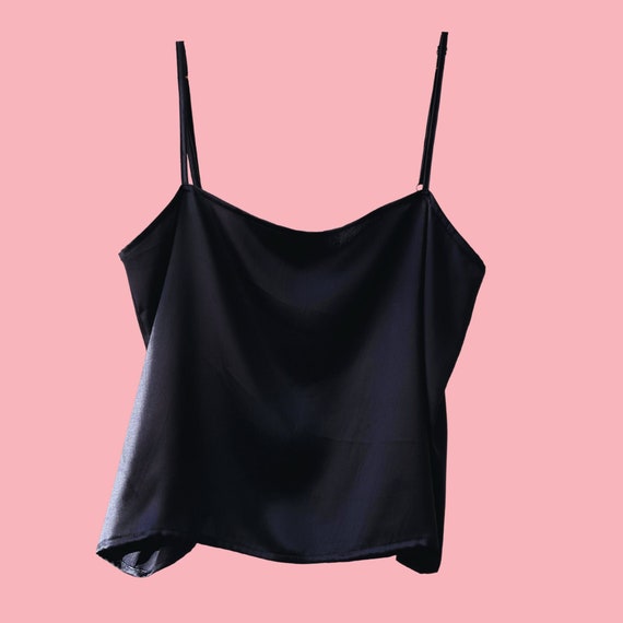 100% Silk Black Camisole Medium Vintage Inspired Sleepwear & | Etsy