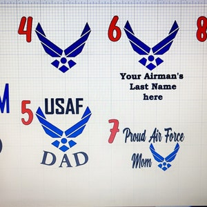 AF-1024 My Daughter is in the US Air Force Airman Blue Military Vinyl Bumper Sticker Window Decal