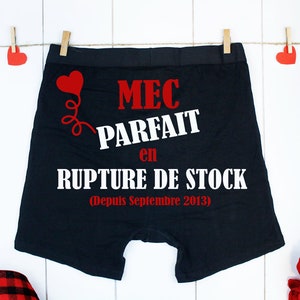 Boxer personnalise cadeau saint valentin calecon saint valentin Etsy France