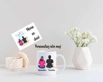 Personalized Valentine's Day love story mug/ Valentine's Day mug/ Couple meeting mug/ Valentine's Day gift/ COUPLE