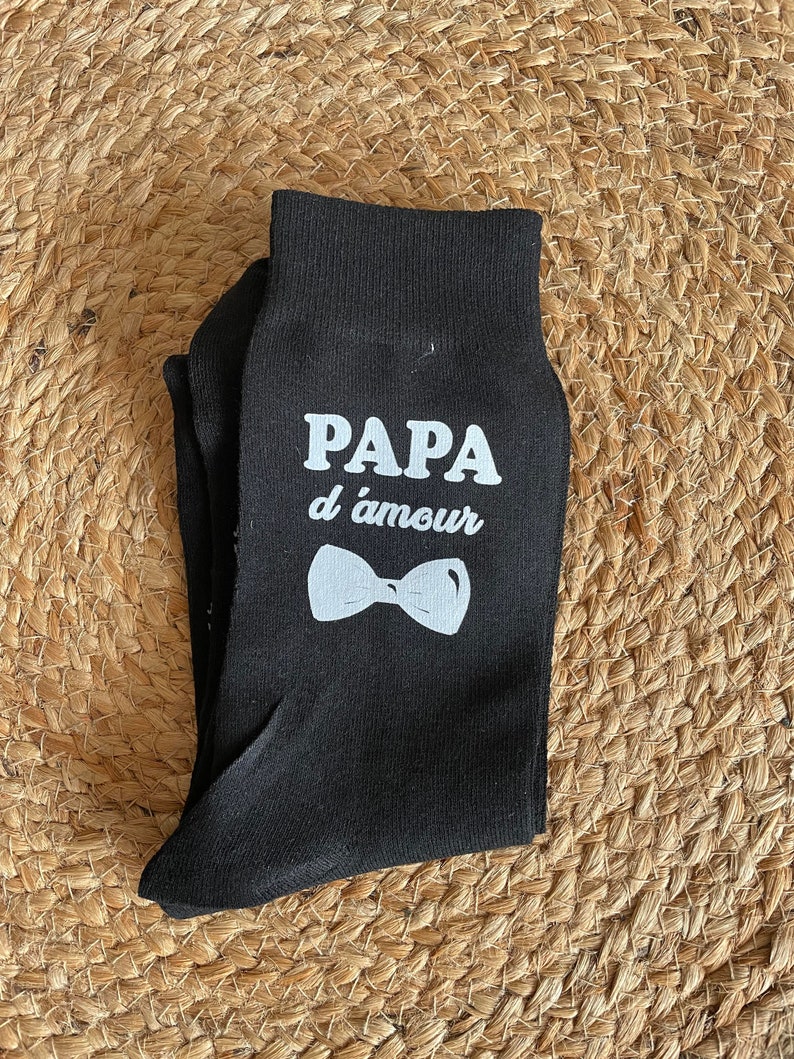Chaussette personnalisée papa/ fêtes des pères/ cadeau fête des mères personnalisé / cadeau papa image 4
