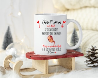 Future dad Christmas mug / personalized future dad mug / personalized future dad gift / future mom future grandma future snuggled mug