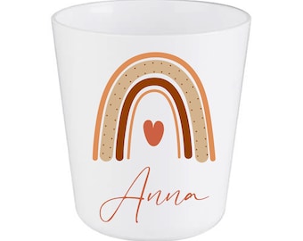 Personalized Rainbow Terracotta Cup - 230ml BPA-Free Unbreakable Child's Name Cup - Back to School, School or Nursery