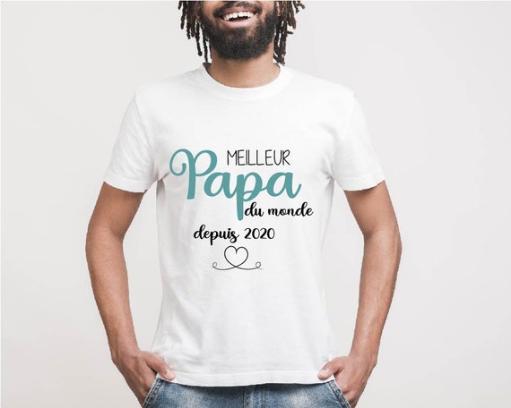 Meilleur Papa Du Monde – T-Shirt Vintage Rétro Fête Des Pères – Cadeau Drôle & Touchant Pour Papa