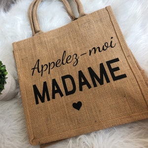 Cadeau mariage/ cadeau EVJF/ mariage/ sac jute/ sac personnalisé