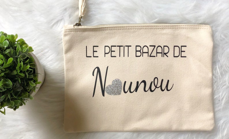 Bolsa de niñera personalizada/bolsa de bazar pequeña de niñera/regalo de niñera/regalo personalizado del día de la niñera/regalo de Navidad de niñera/bolsa de yute Pochette