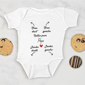 Body notice pour papa/ body babyshower/ cadeau futur papa/ cadeau babyshower image 1