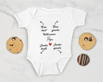 Body notice pour papa/ body babyshower/ cadeau futur papa/ cadeau babyshower