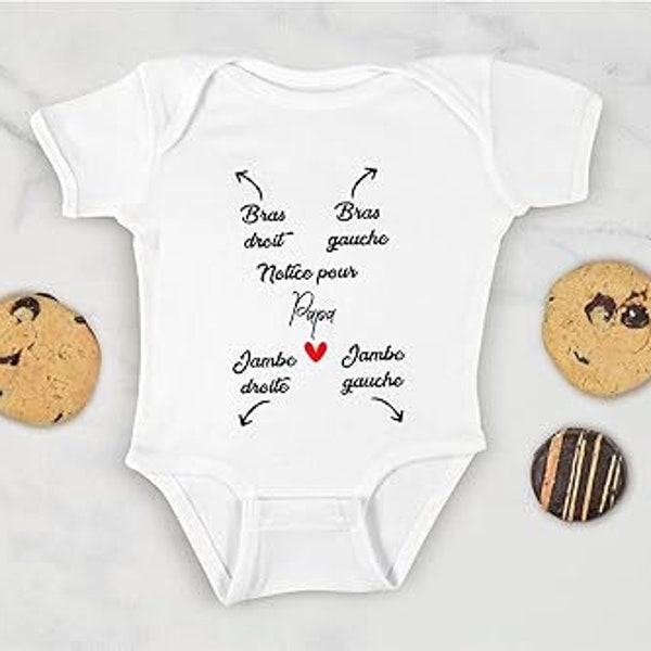 Body notice pour papa/ body babyshower/ cadeau futur papa/ cadeau babyshower