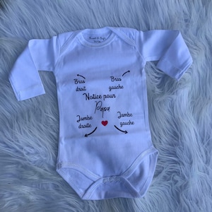 Body notice pour papa/ body babyshower/ cadeau futur papa/ cadeau babyshower Bild 2