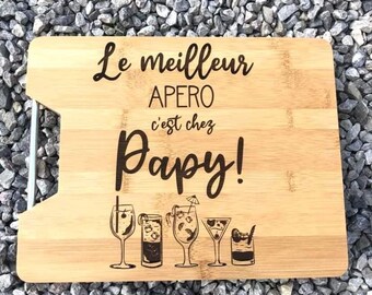 Planche à découper papy personnalisé / planche apéro papy/ cadeau fête des papy/ cadeau anniversaire papy personnalisé