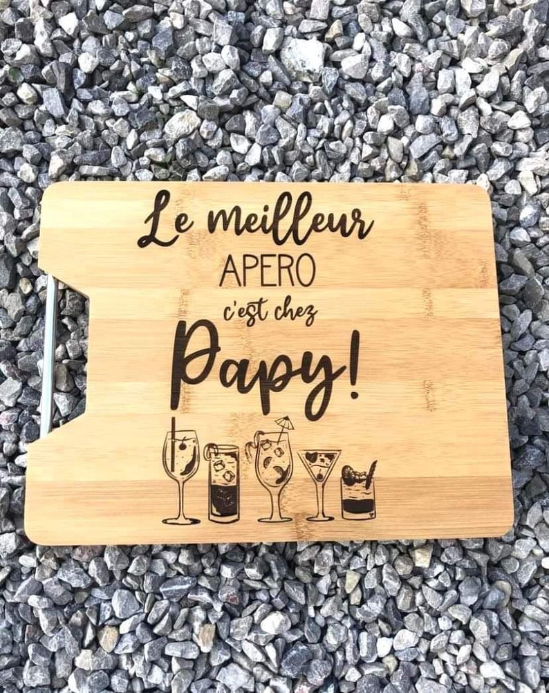 Personalized grandpa cutting board / grandpa aperitif board/ grandpa's day gift/ personalized grandpa birthday gift image 1