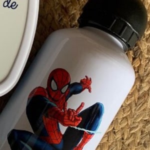 Gourde personnalisé / boîte à goûter personnalisé / ensemble maternelle école / Spiderman Gourde Sport