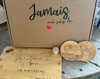 Box saint valentin apéro personnalisé/ Box saint valentin/ Cadeau saint valentin/ Cadeau couple personnalisé/ Couple date de rencontre