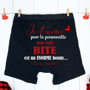 Boxer homme personnalisé / Boxer Calçons saint valentin personnalisé/ Cadeau personnalisé saint valentin intime/ Cadeau intimes couple/