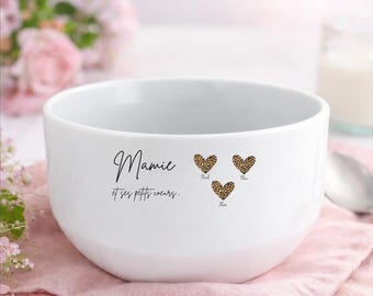 GRUSS & CO 48948 Bol en grès émaillé coloré, avec inscription en allemand et inscription en allemand « Beste Mama », 60 cl, rose, pour petit déjeuner, bol à céréales, cadeau de