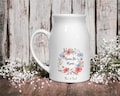 Personalized 450ml Ceramic Milk Jug - Flower Crown - Milk Jug or Small Vase - Unique Gift for Grandma