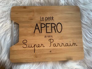 Planche à Découper En Bambou Gravée "J'peux Pas" - 30x20 Cm - Plateau Apéro Ou Barbecue - Cadeau Cuisine Original