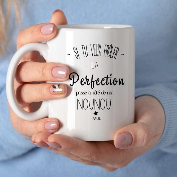 Mug nounou/ mug cadeau nounou/ cadeau noël nounou personnalisé/ mug personnalisé/ mug nounou perd