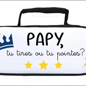 Trousse de pétanque papy/ cadeau fête des grands pères/ roi de la pétanque/ pochette pétanque personnalisé noel papy