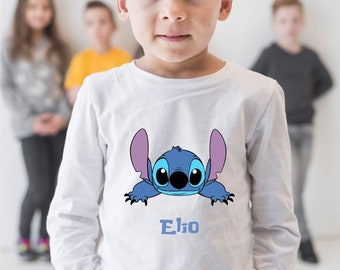 Tee shirt stitch personnalise/ cadeau stitch personnalisé/ anniversaire enfant personnalisé / liloo et stitch le film/ tee shirt enfant