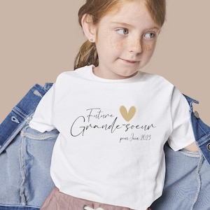 Annonce grande sœur grand frère/ tee shirt enfant personnalisé / tee shirt enfant/ annonce grossesse / annonce sœur frère personnalisé